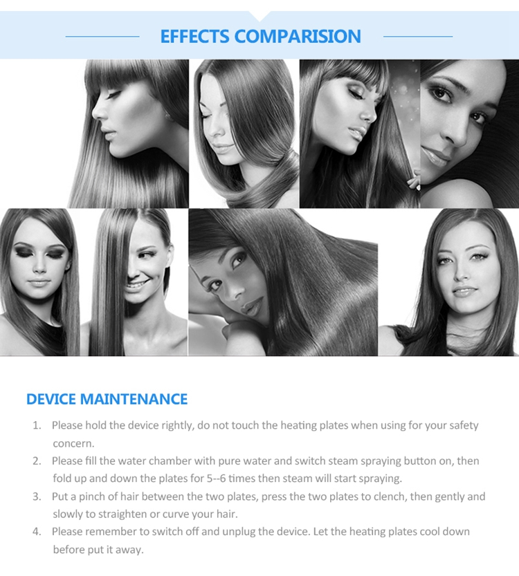 Hair Iron Steam Hair Straightener