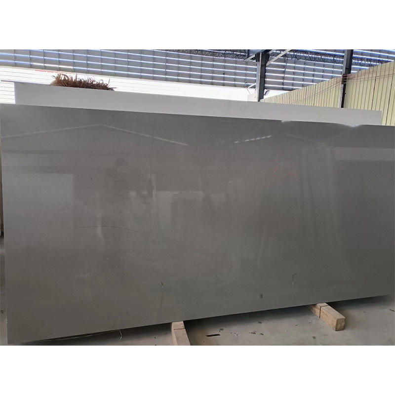 Pure Solid Artificial Stone Grey Quartz Slab Wholesale Price USA Standard