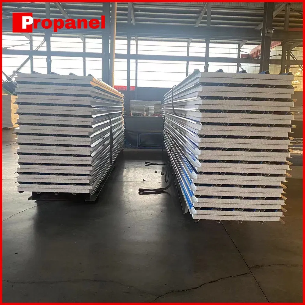 Insulated EPS/PU/PIR Sandwich Roof Panels for Cleanroom Modular Systems