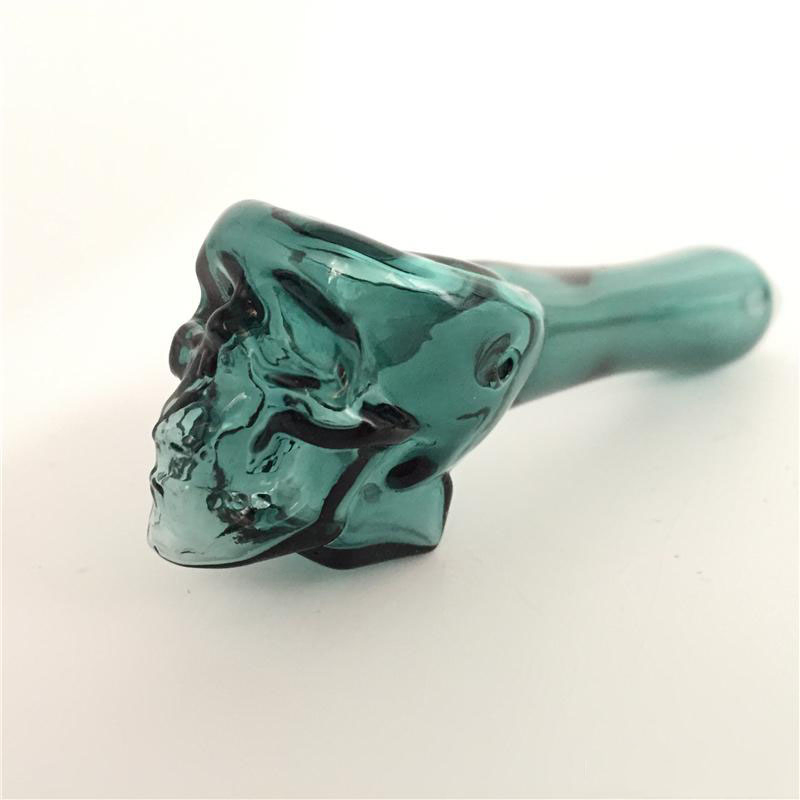 Factory Oil Burner Pipes Thick Skull Smoking Hand Skull Glass Pipe