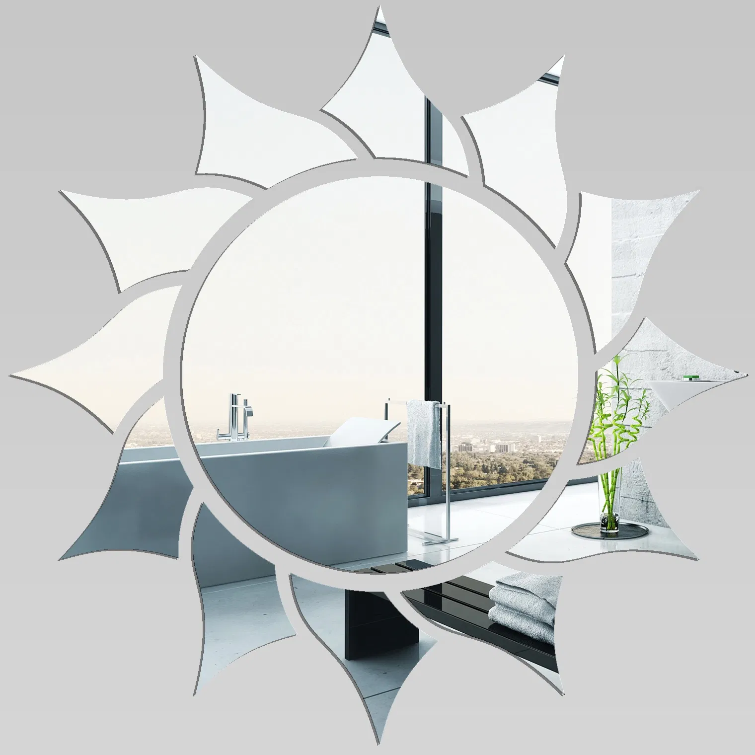 Chic Frameless Acrylic Vanity Mirror for Effortless Makeup