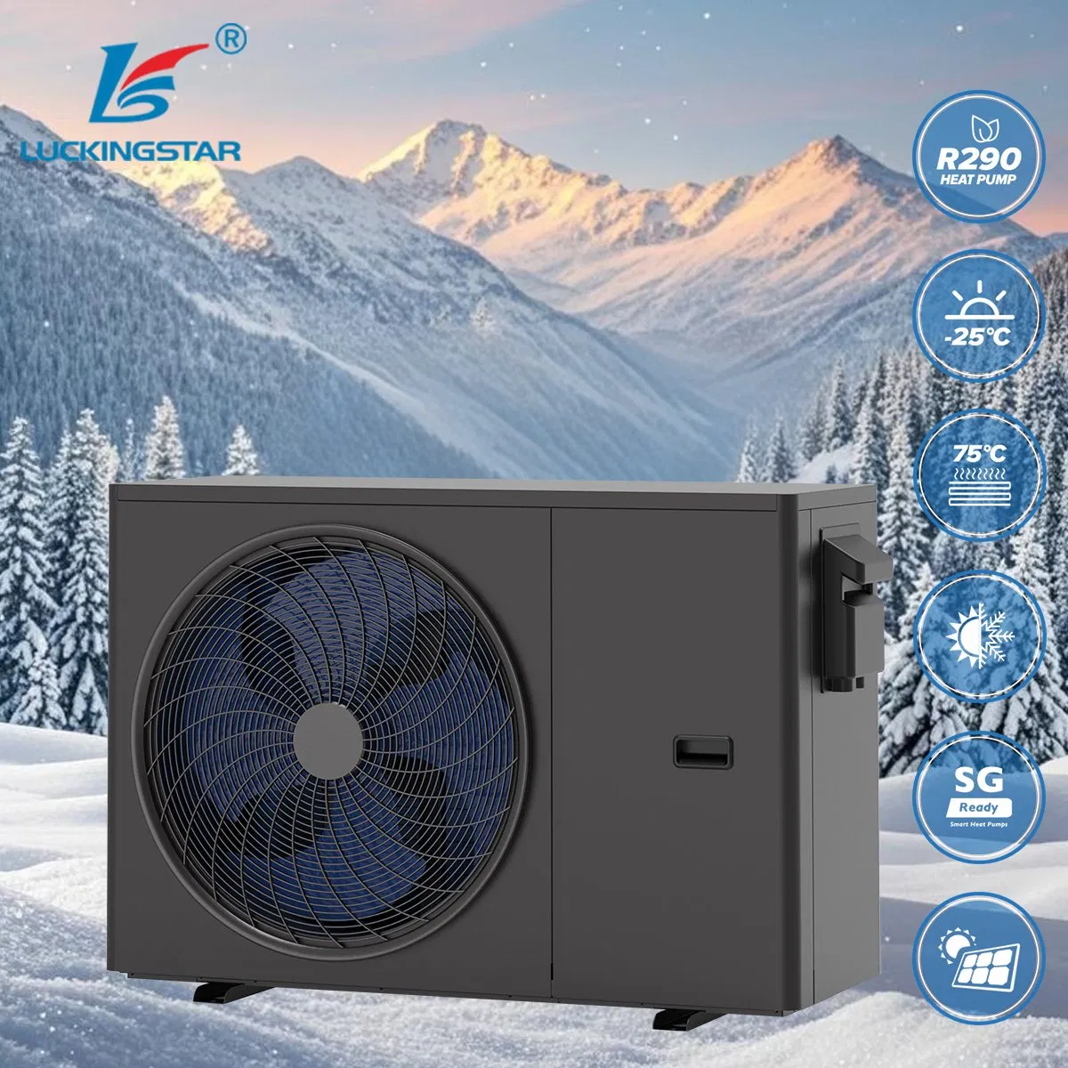 Water Heater R290 Heat Pump for House Domestic Heating and Cooling Hot Water Floor Heating