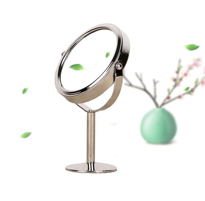 360 Degree Rotating Two-Sided 1X/2X Magnification Metal Frame Makeup Mirror