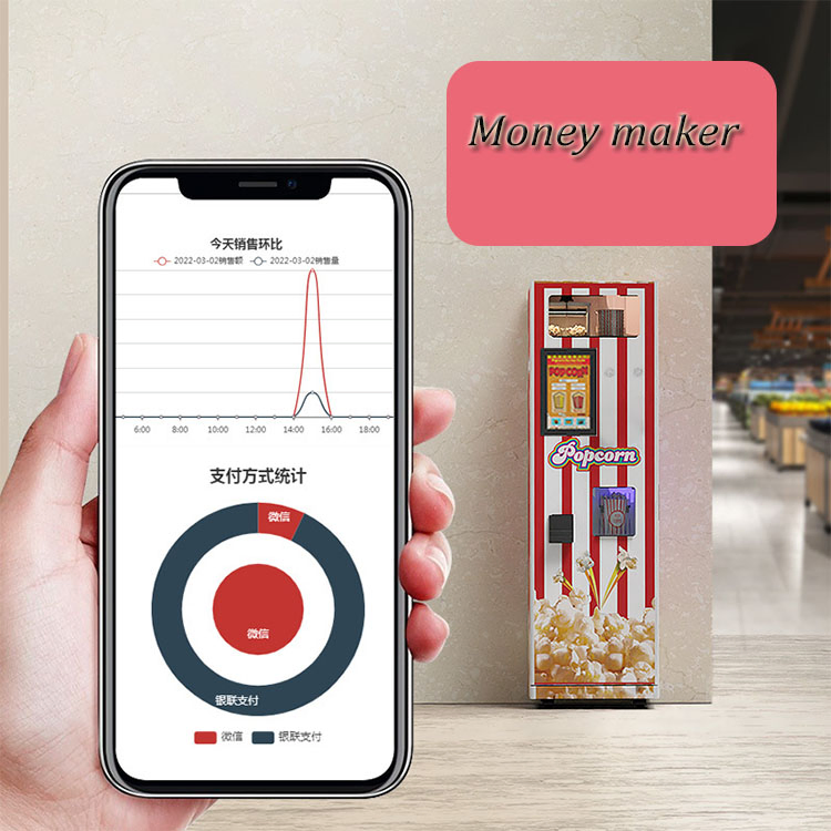 Factory Price Warming Showcase Automatic Popcorn Vending Machine