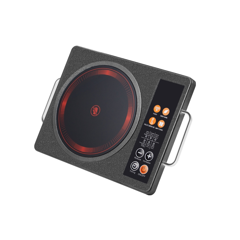 2200W Single Burner Stove Electric Hot Plate Black Crystal Panel Hot Plate Infrared Cooker