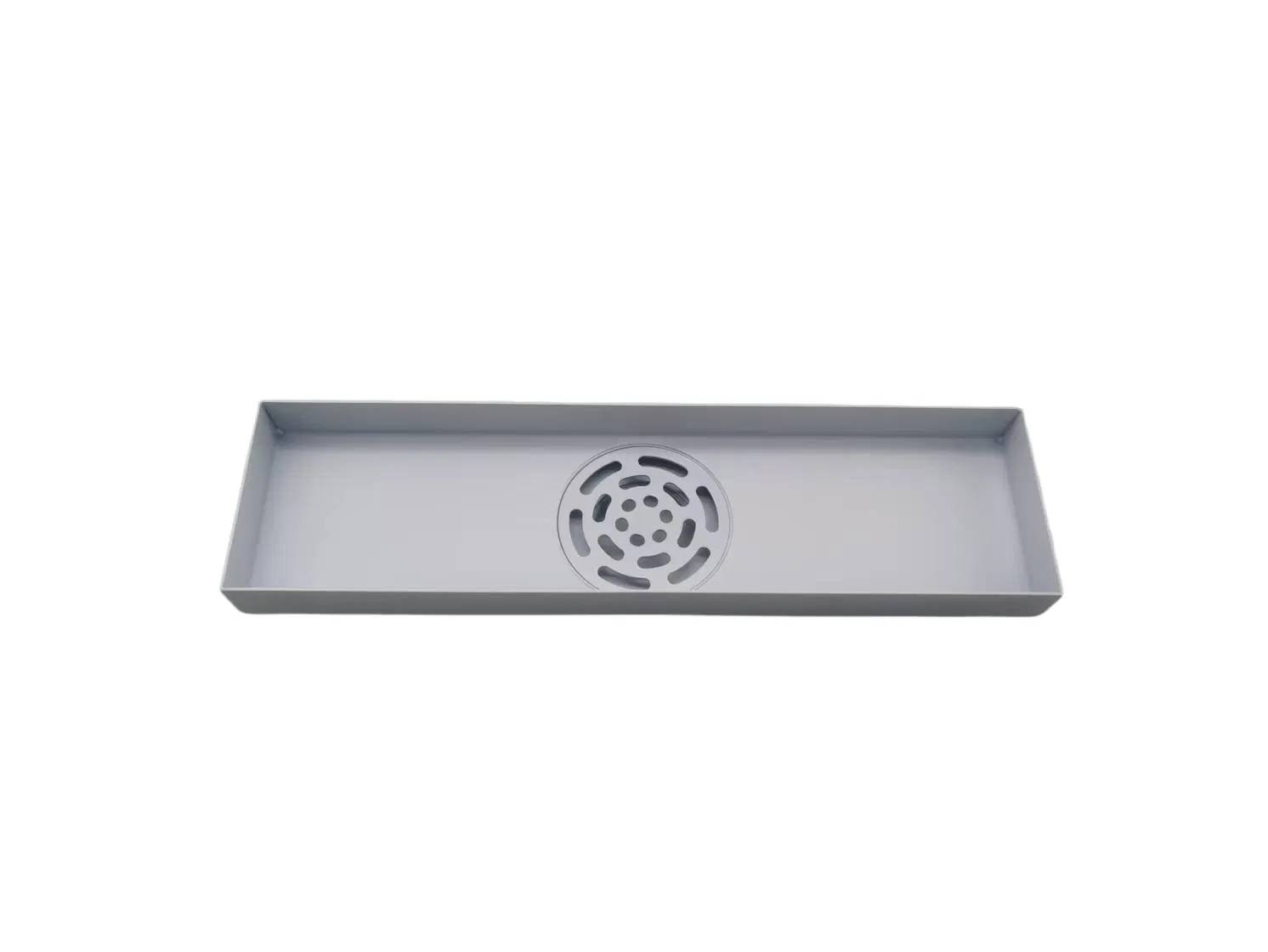 Customizable Odor-Proof Drain for Stylish Sink in Brushed Silver Large Capacity Linear Shower Drain