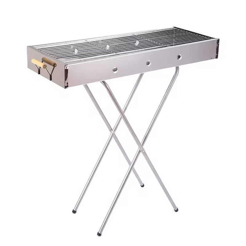 Laser Cut Portable Collapsible Wood Burning Outdoor Camping BBQ Grill Fire Pit