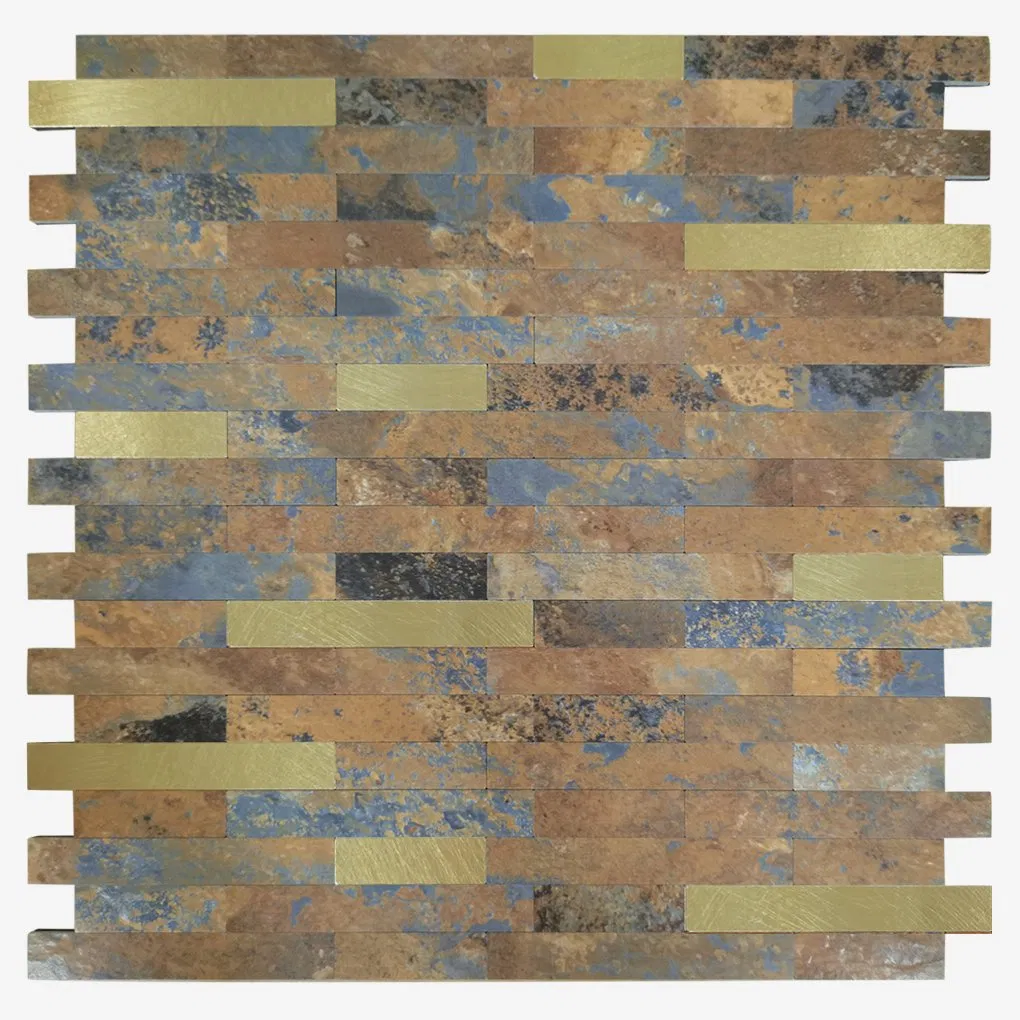 Металлическая 3D мозаика для стен ванной и кухни