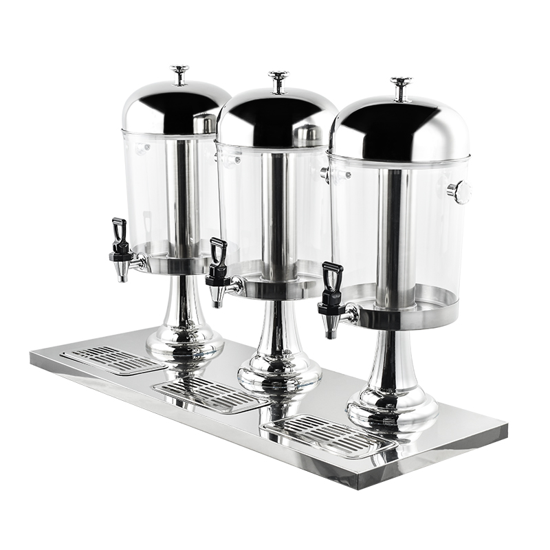 Large-Capacity Juice Tub Beverage Containers with Stainless Steel Handle Triangular Bracket