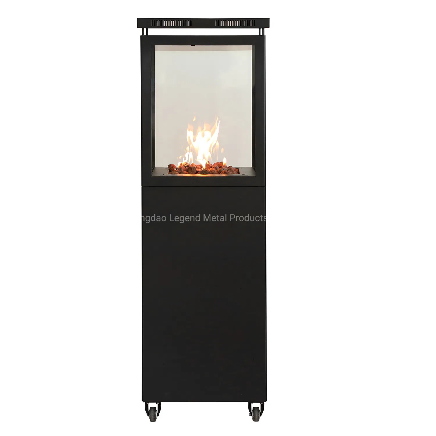 Standing Outdoor Gas Fireplace with Ceramic Glass for Garden Use by LPG Kd420