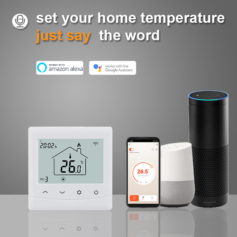 Smart Intelligent WiFi Electric Floor Heating Thermostat Work with Tuya Google Amazon Alexa Ht-08