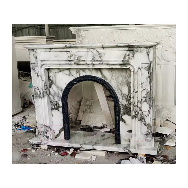 Newstar Custom Modern Classic Design Carving Marble Fireplace Mantel