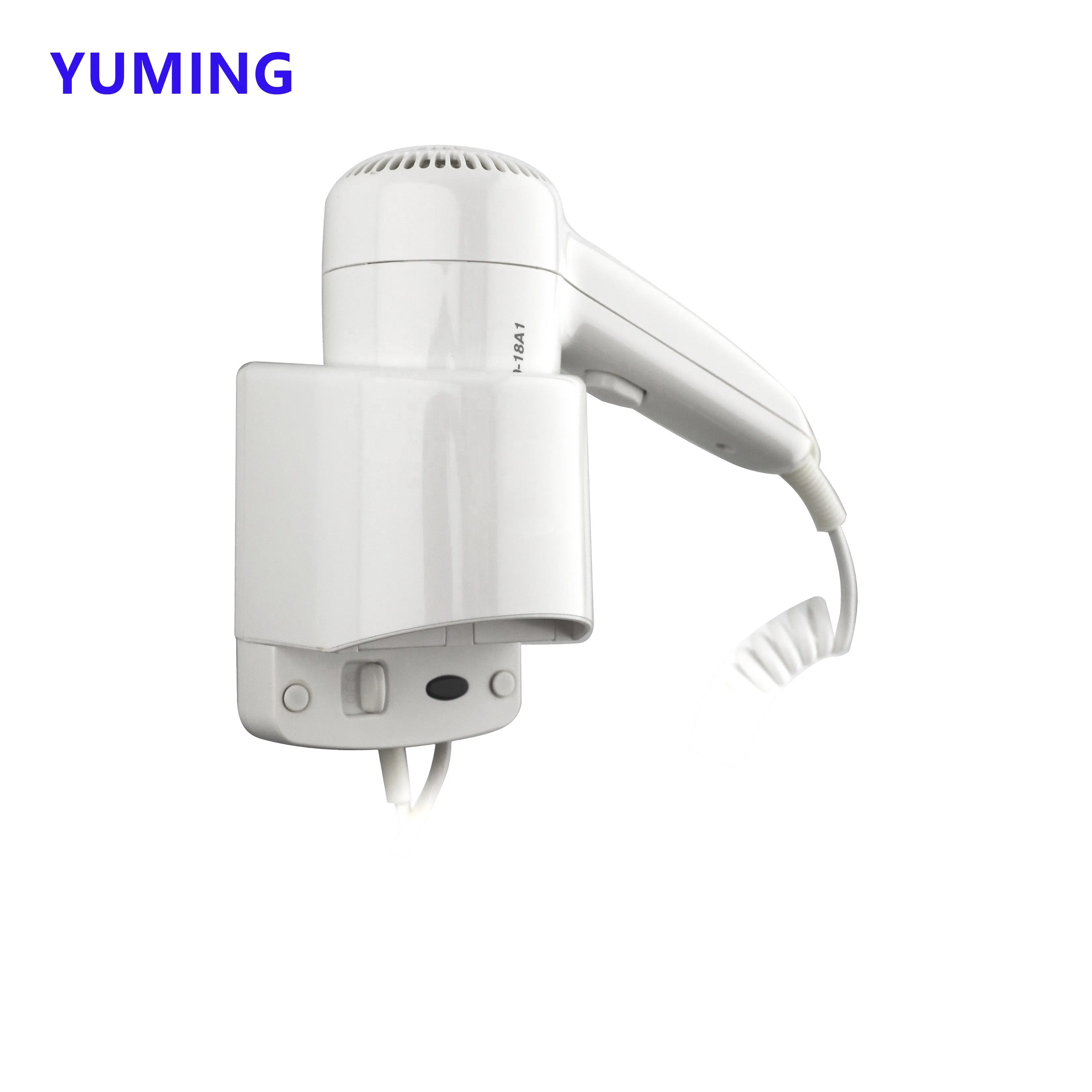 High Quality ABS Materials Wall-Mounted Hotel Hair Dryer 1200W