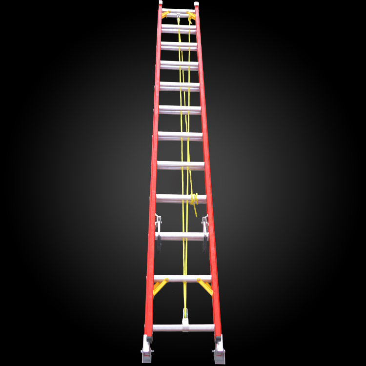Professional Manufacturer 10m Rope Telescopic Fiberglass Steps Ladder