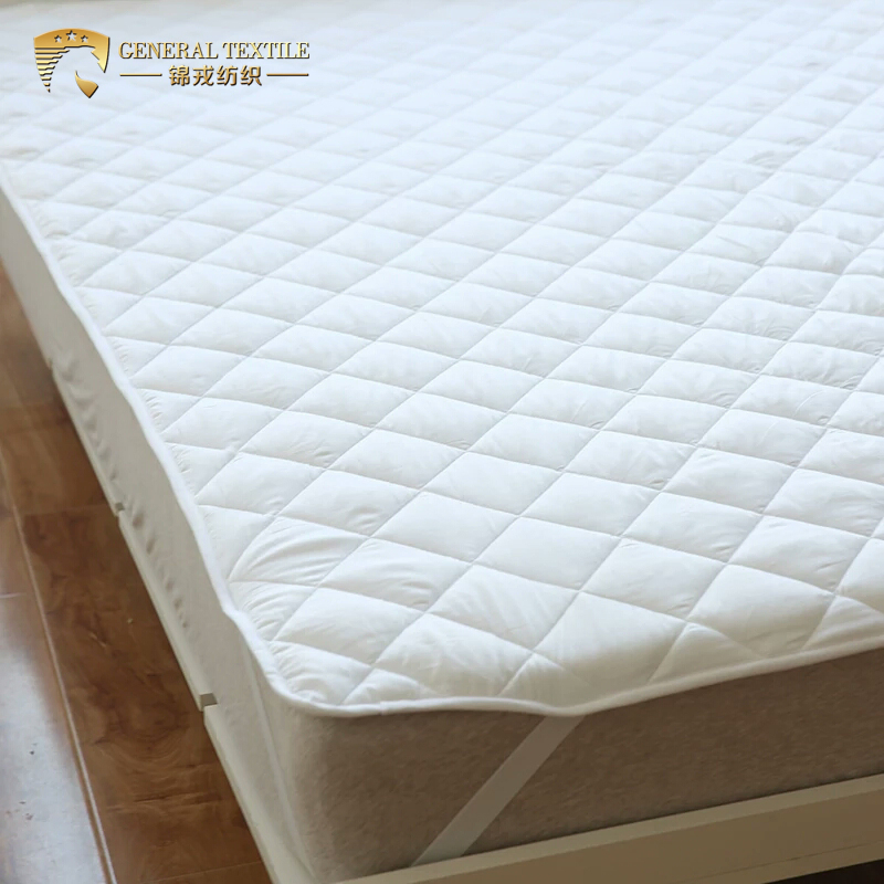 White Color Fitted Quilted Waterproof Mattress Protector (JRD609)