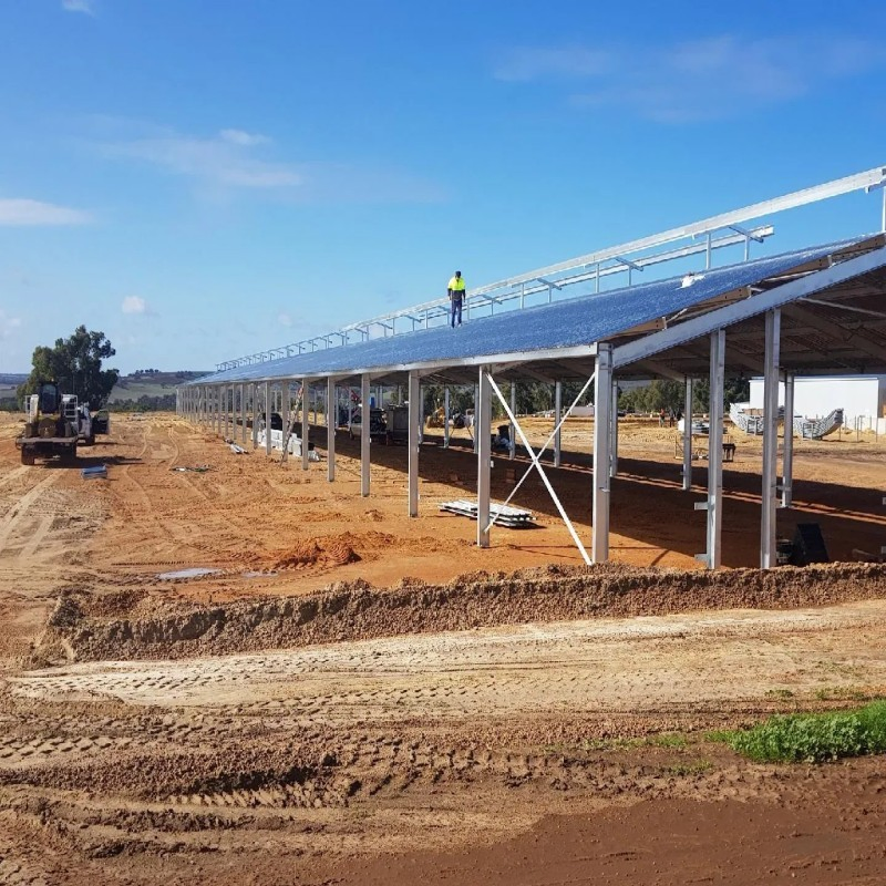 Prefab Light Steel Structure industrial construction prefabricated steel Farm Shed for Storage Cow Sheep Car Garage Hangar Price