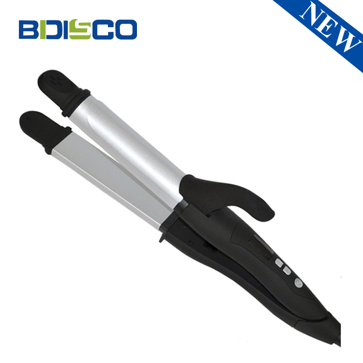 2 in 1 Hair Straightener and Hair Curler Tourmaline Plate Curling Wand
