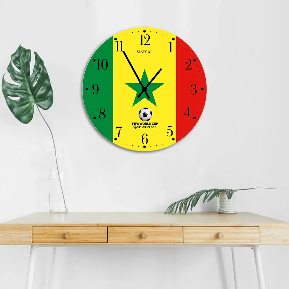 World Cup Light Luxury Wood Wall Clock