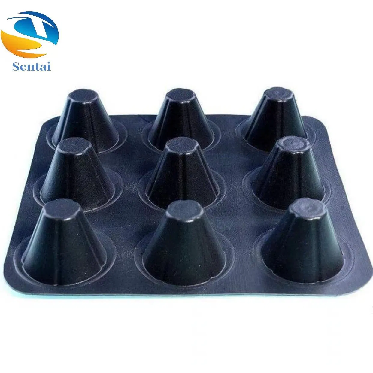 Municipal Engineering Airport Runway Base Isolation Waterproof HDPE Drainage Board Black Drainage Board on The Basement Ceiling