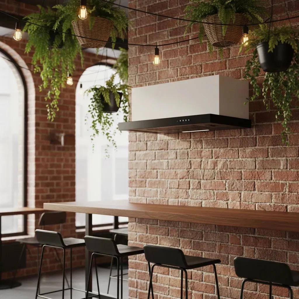 Telescopic Hood Sliding Kitchen Chimney Built in Range Hood Copper Motor