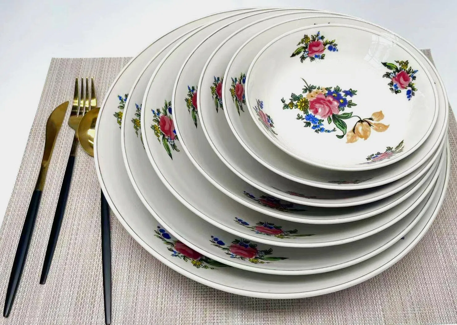 Rice Pasta Fuirt Plate Size 6"-12" Decal Porcelain Ceramic Tableware