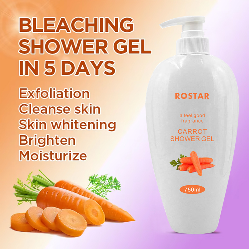 Ditong Customized Wholesale Natural Whitening Deep Cleansing Carrot Shower Gel Bath L Anti-Aging Shower Gel