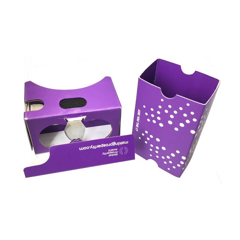 Color Paper 3D Magnifying Glass Google Second-Generation Virtual Reality Glasses White Cardboard Folding Mobile Phone Vr Glasses