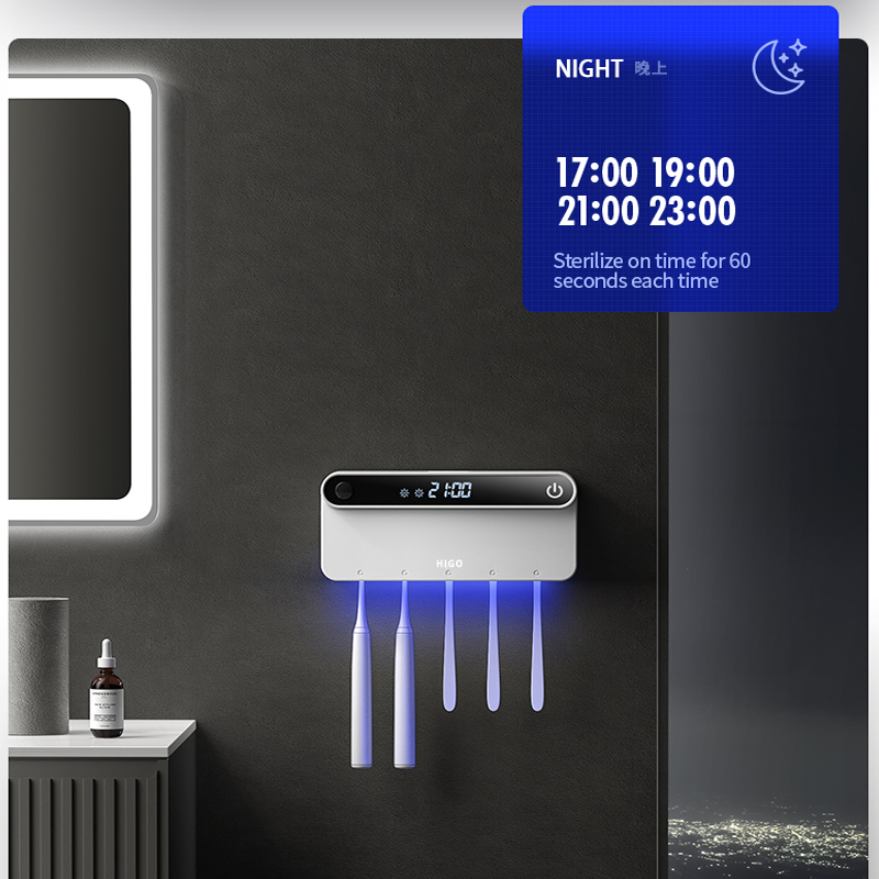 Wall Mounted Sanitizer Tooth Brush UVC UVA LED Light Household