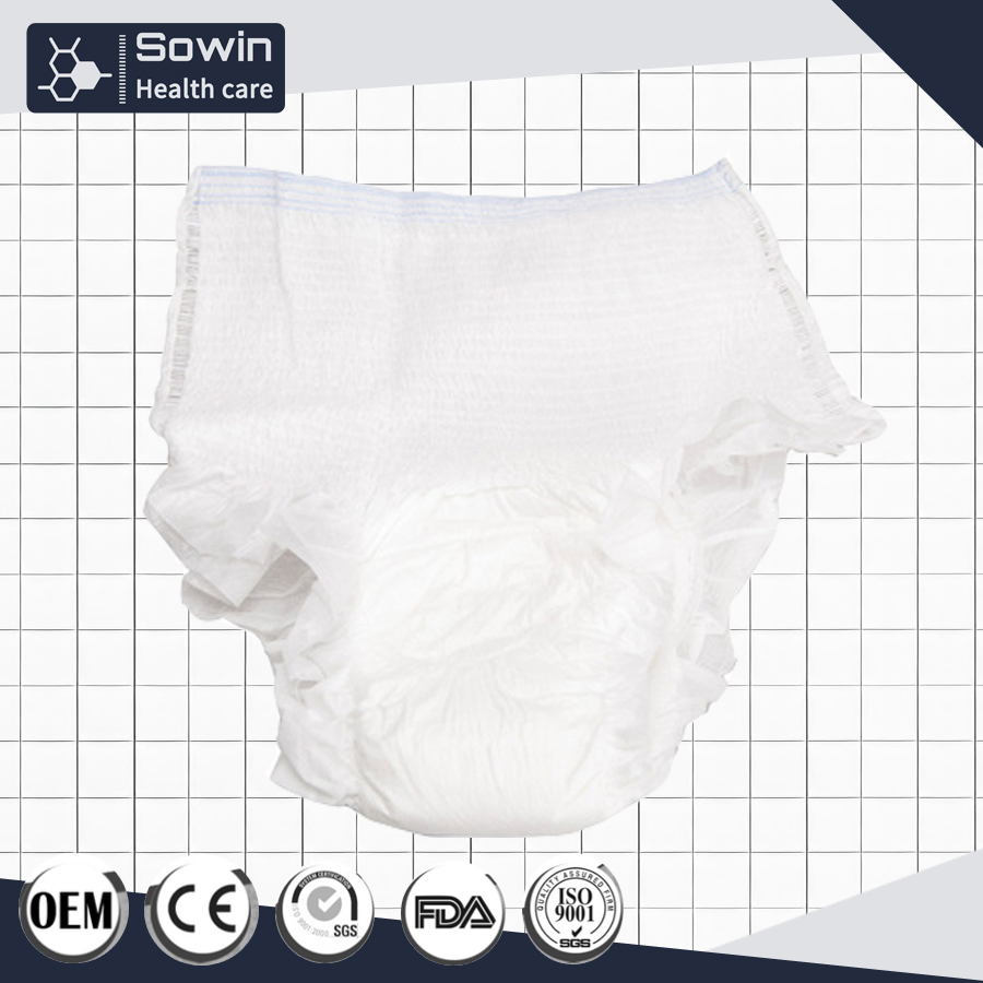 Brand Logo Sticker Production Absorbent Disposable Incontinence Adult Pull-up Pants
