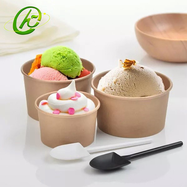 4oz 5oz 6oz 8oz 12oz 16oz 32oz Paper Ice Cream Container with Paper and Plastic Lid