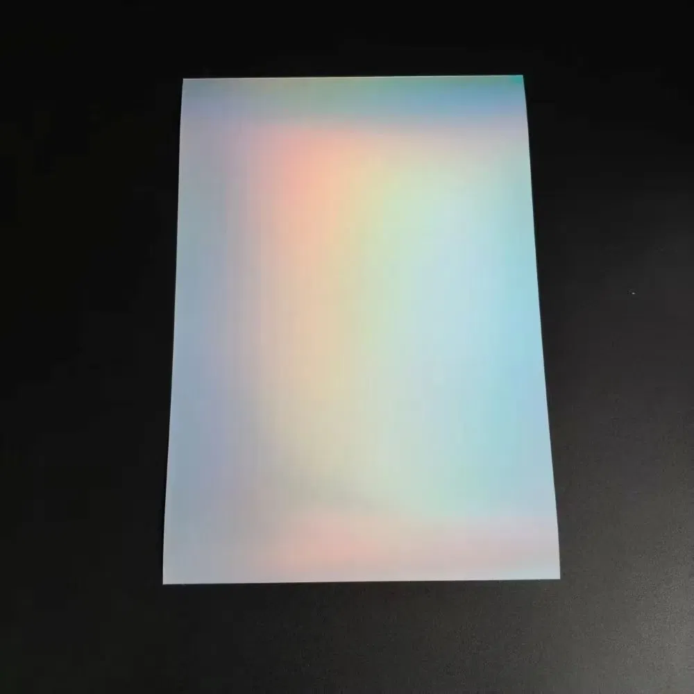 New PVC Card Hologram Lamination Overlay Film with Plain Surface for Stickers Customized Size