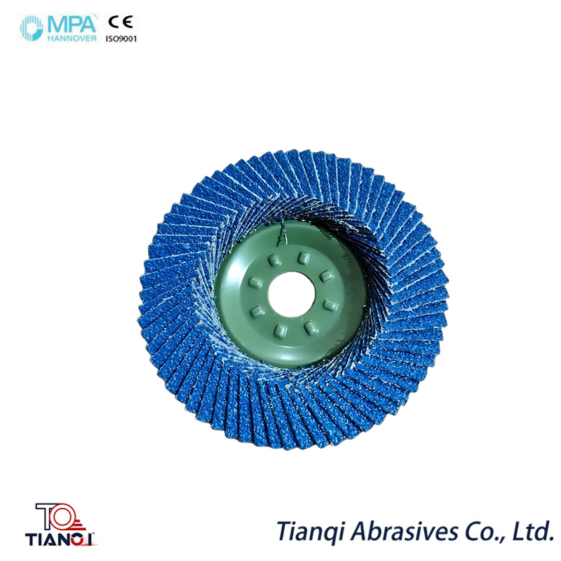 Long Service Life 4 Inch Zir Flap Disc with Metal Backing for India