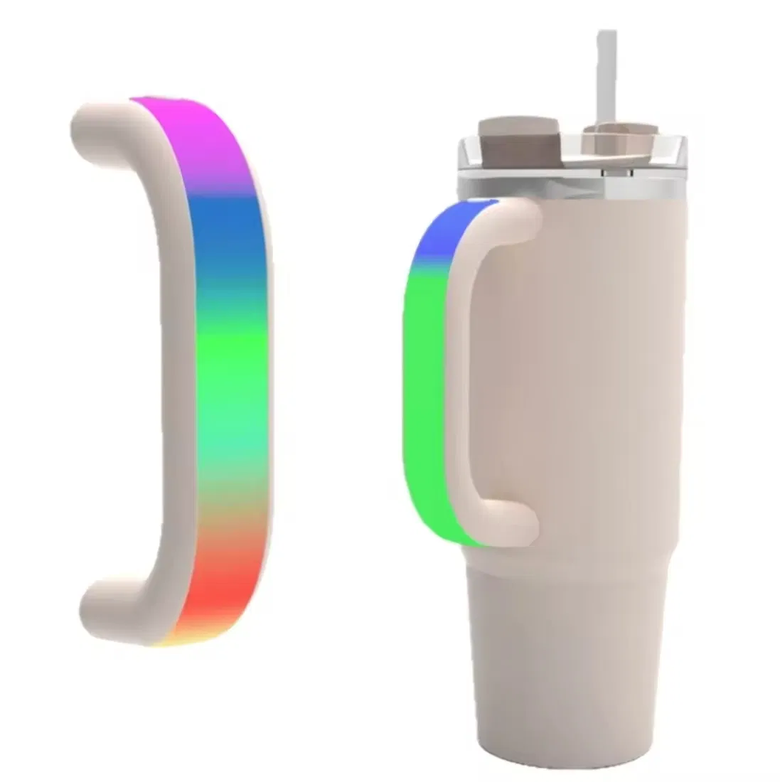 6 Colors LED Light-up for Tumbler Handle 40oz/30oz Water Bottle Handle Accessories for 40oz Cup Handle