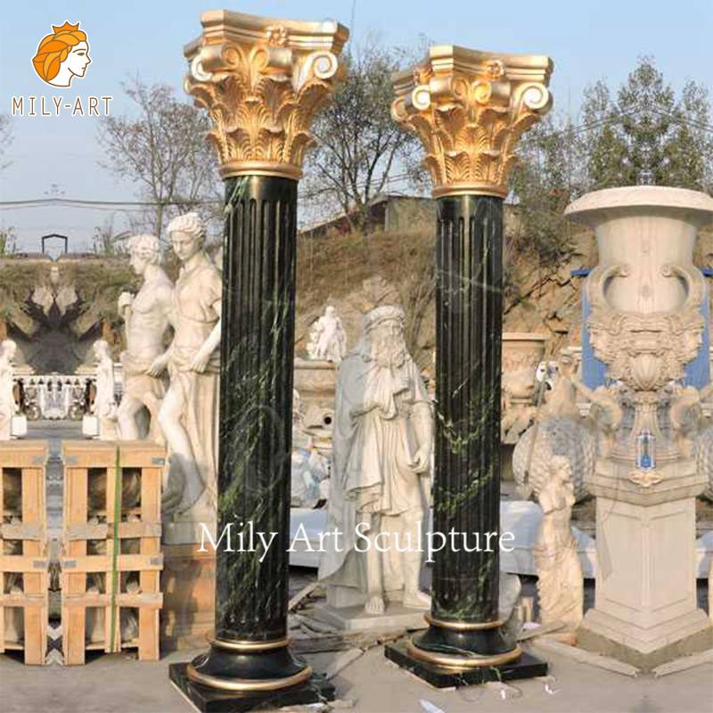 Decorative White Stone Marble Estatua Pillars Column