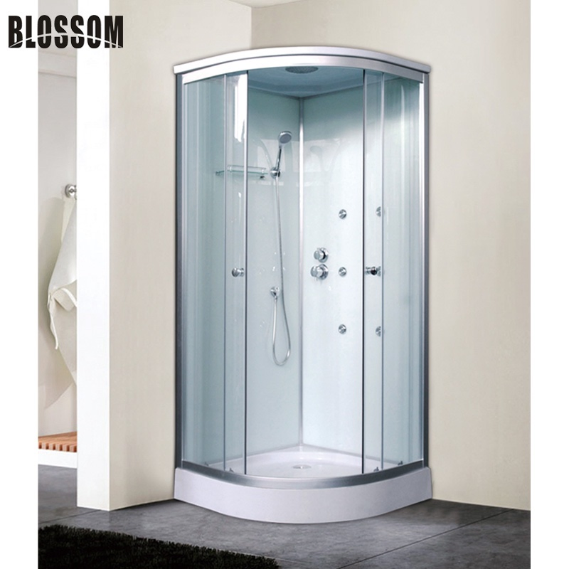 Grey Tempered Glass Foot Massage Shower Room Steam Cabin (BLS-9826)