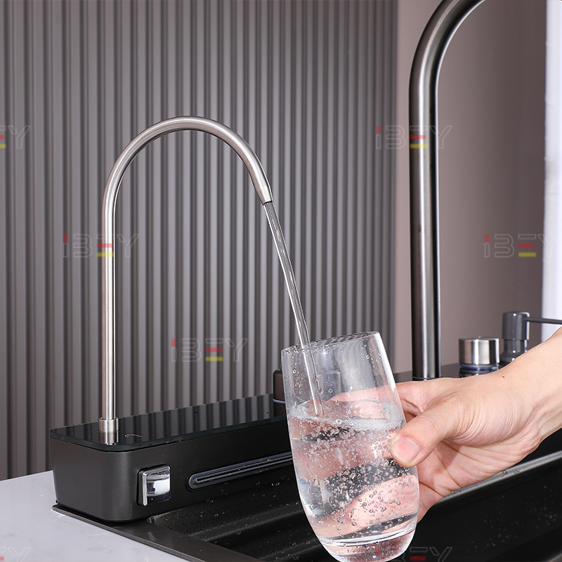 201 Stainless Steel Single Bowl Kitchen Sink - Budget-Friendly with Intelligent Dual-Water Outlet System
