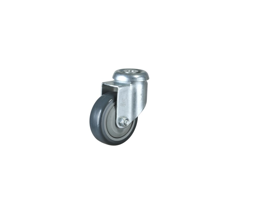Factory Price Industrial Medium Duty 100mm Swivel Hollow Kingpin Castor Wheels with Thermoplastic Rubber Wheel