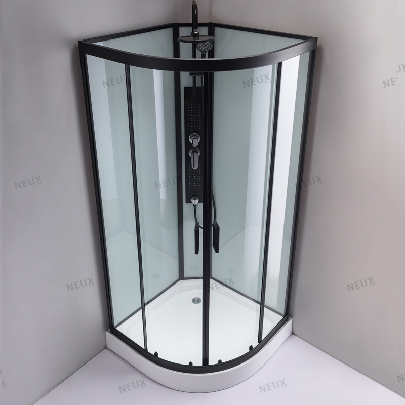 Tempered Glass Easy Installation Corner Bathroom Sector Sliding Door Shower Room