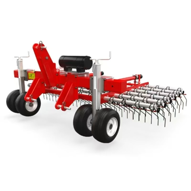 Professional Spring Tine Harrow for Sports Turf with Adjustable Depth