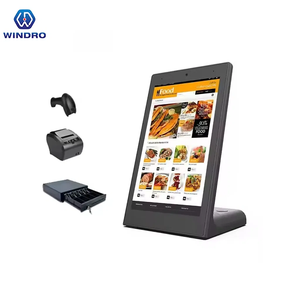 High Quality Desktop L Shape 10.1 Inch Android Tablet Touchscreen Rk3568 Poe/NFC POS Android Tablet PC