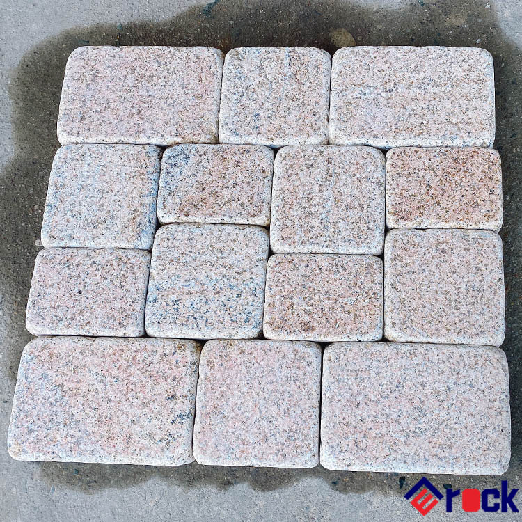 Low Price Tumbled Stone Finish Yellow Beige Rusty Granite Cobblestone Paving for Outdoor Patios Pavers
