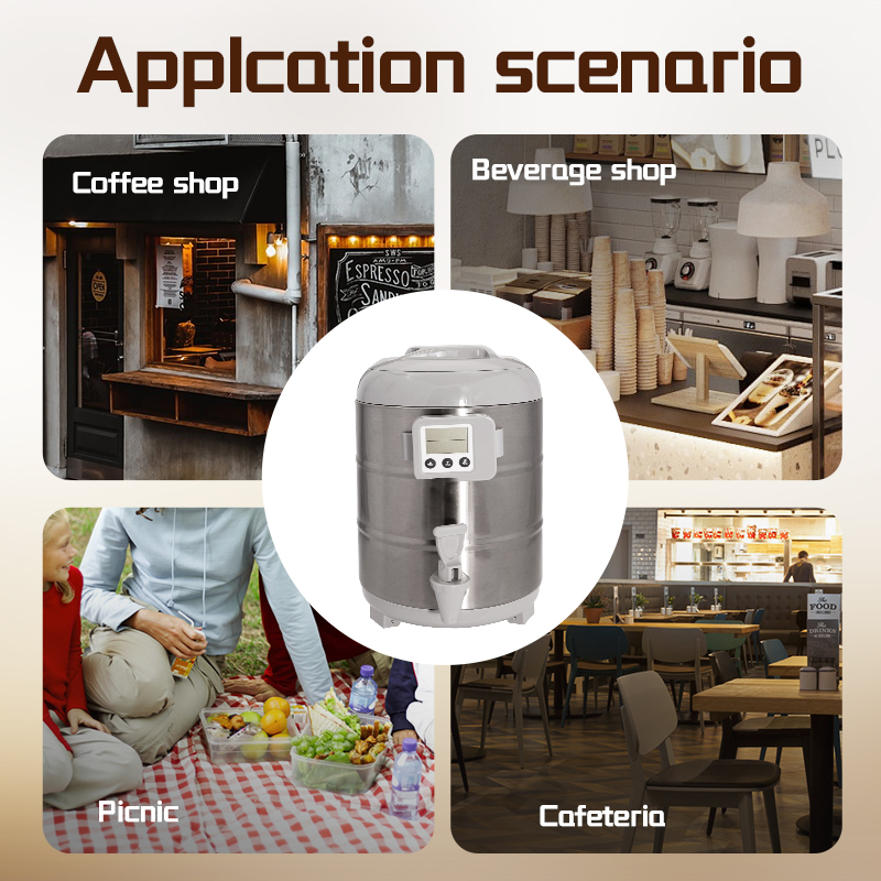 Daosheng Hot Selling Wholesale 6/8/10L Stainless Steel Milk Tea Coffee Bucket Thermal Insulation Beverage Bucket