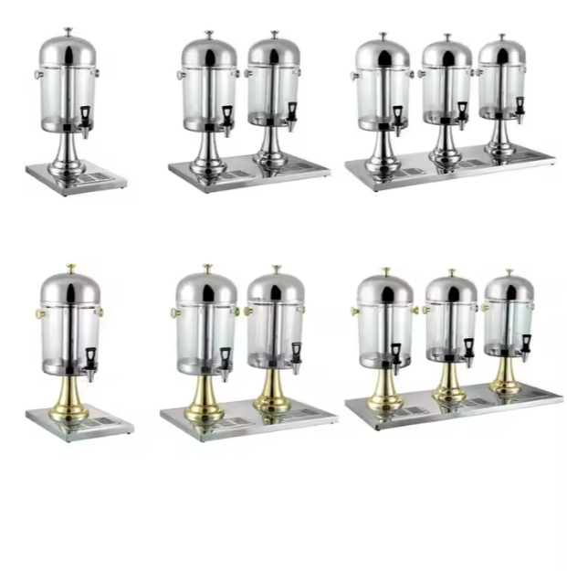 Stainless Steel Single Double Triple Head Cold Buffet Drink Beverage Dispenser