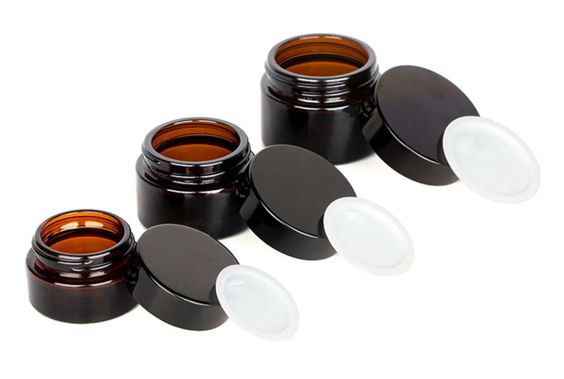 1oz 50g 50ml 100ml Clear Empty Frosted Glass 2oz 50 Ml Skin Face Body Cream Cosmetic Containers Jars