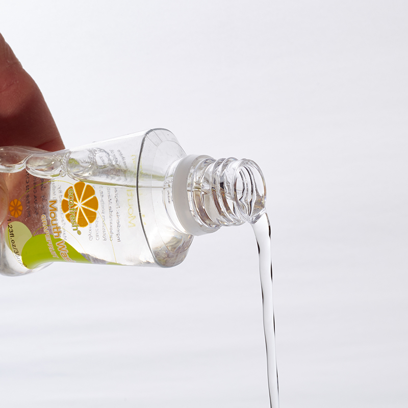 OEM Grapefruit Flavor 35ml Alcohol Free Mouth Wash Hotel Travel Portable Disposable Herbal Concentrated Mini Mouthwash
