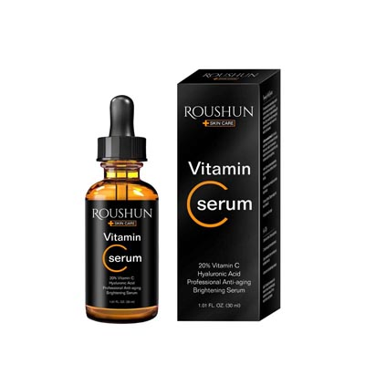 Roushun 20% Vitamin C Face Serum Hyaluronic Acid Professional Anti-Aging Brightening Serum