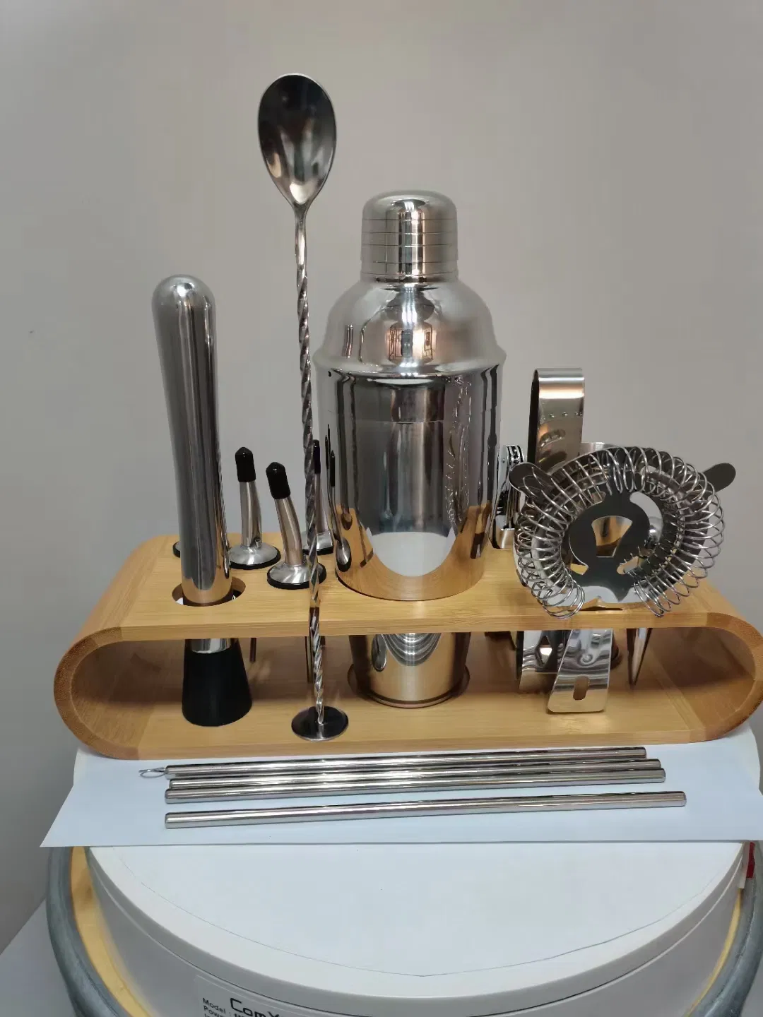 Steel Copper Bar Tools Beverage Mixer Cocktail Shaker Bar Set Bartender Kit