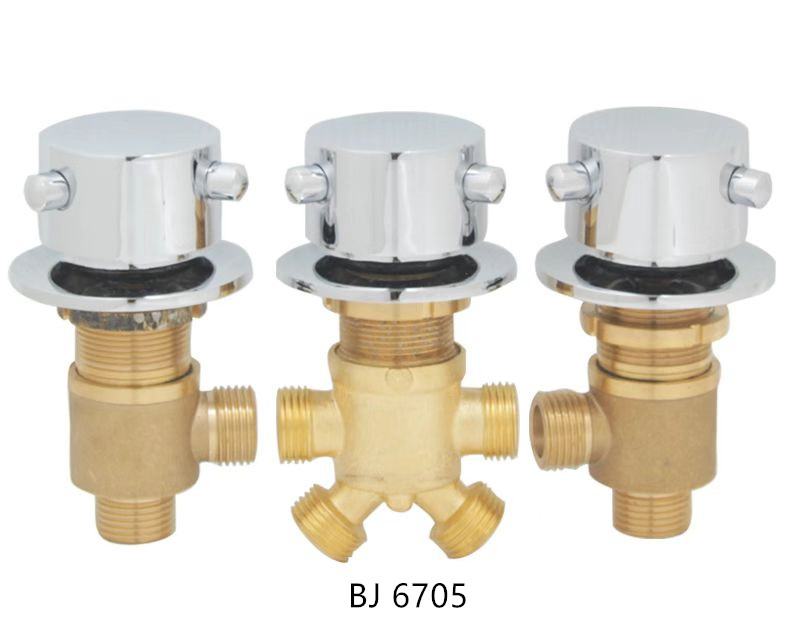 Brass Chrome-Plated Separate Diverter Control Valve for Whirlpool/Jacuzzi Bathtub
