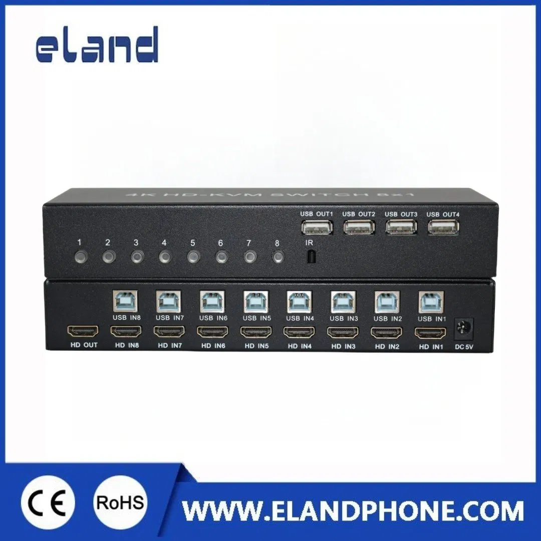 8-портовый HDMI KVM-коммутатор EL-A490