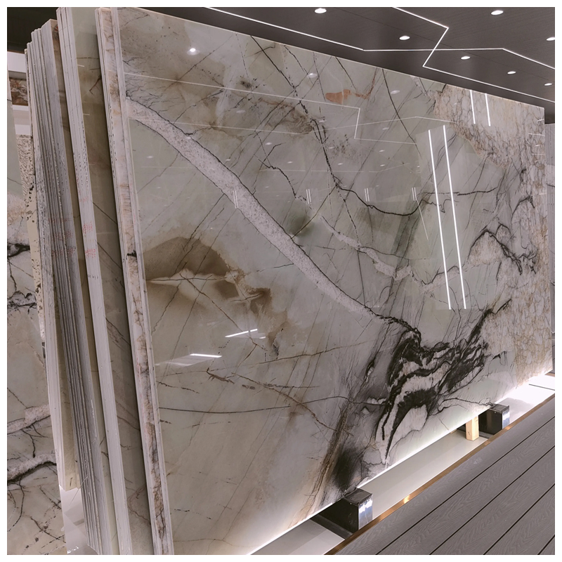 Brazilian Luxury Cristallo Tiffany Exotic Quartzite Slabs